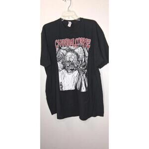 Men's Cannibal Corpse T Shirt Black XXL Death Metal Band Tee Butchered At Birth
